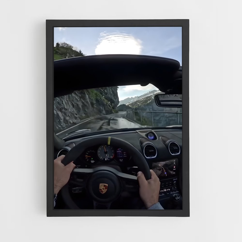 Poster Montagnes Mystiques – affiche Porsche (vue 2)